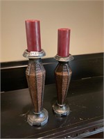 2- ornate candle sticks