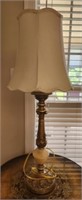 Beautiful gold color lamp with shade