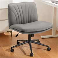 Marsail Armless-Office Desk Chair with Wheels: PU