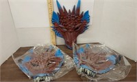 (3) Unisex Dragon mask. New. Sculpture resin