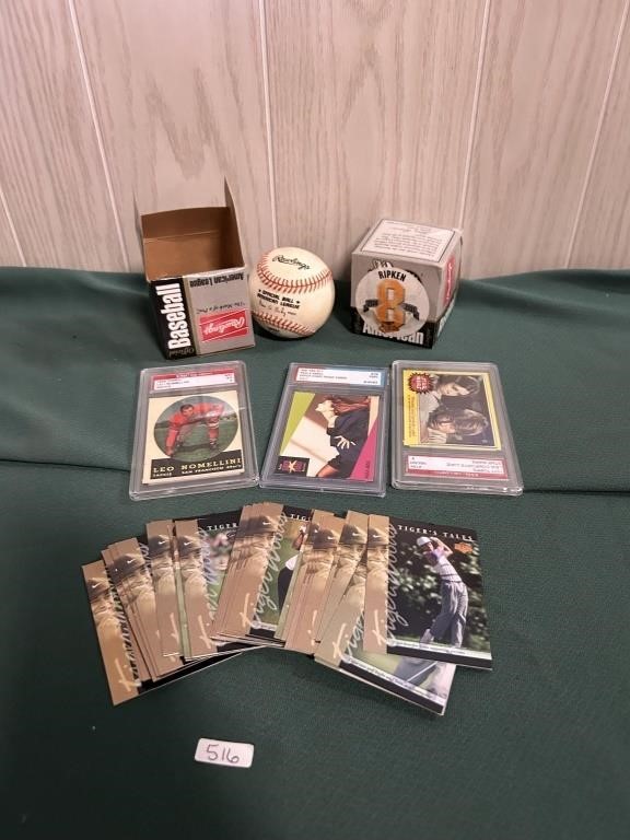 Cal Ripkin Ball, Tiger Woods Cards, Sports Cards