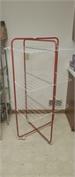 Metal collapsible rolling clothes drying rack