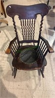 Heywood rocking chair with barley twist back