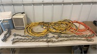 4800w Contruction Heater, Extension Cords, Chains