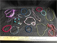 Nice selection of bead bracelets/necklaces