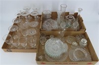 Assorted Crystal and Clear Glass