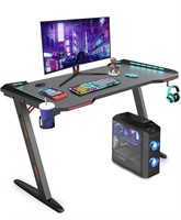 SK DEPOT™ GAMING DESK WITH RGB LED LIGHTS, 39IN,