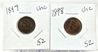 1897, ’98 Cents Unc.