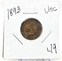 1893 Cent Unc.