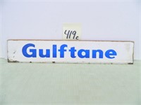 Metal Gulftane Tank Sign