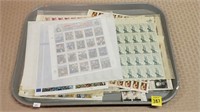 Tray Lot of Stamps, Stamp Sheets