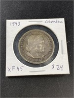 1893 Columbian Expo silver half dollar XF details