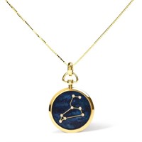 18K Gold Leo Constellation Pendant Necklace