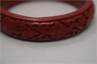 Carved Red Asian Style Bracelet