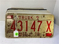 LARGE LOT OF INDIANA LICENSE PLATES FROM 1970'S &
