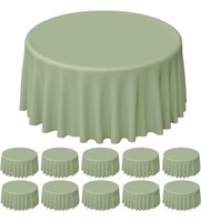 10PC OUDAIN ROUND TABLE CLOTH WASHABLE POLYESTER
