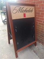 MICHELOB A FRAME FOLD OUT CHALKBOARD SIGN