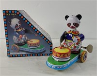 Wind up drumming panda bear toy, works!