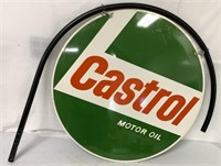 Castrol Motor Oil double-sided sign in bracket