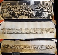 3 old panoramic photos 101 Ranch Wild West Show +