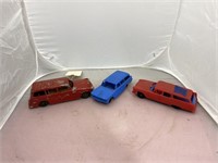 3 pcs- 2 Plastic Cars & 1 Metal Car