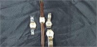 Lot of 4 Vintage Men's Wrist Watches