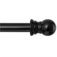 1 Inch Black Curtain Rods for windows, Heavy Duty