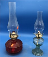 Pair Of Vintage Oil Lamps