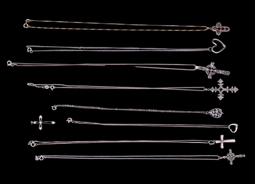 Sterling Necklaces, Cross Pendants