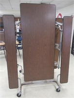 Foldable lunchroom table.