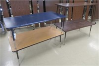 (4) Various classroom style tables with (3)
