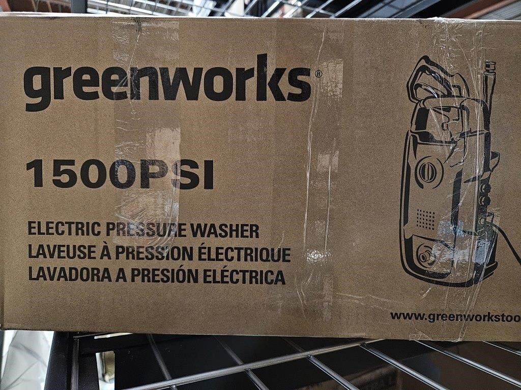 1500PSI GREENWORKS ELECTRIC PRESSURE WASHER