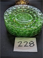 Green Depression Glass Plates