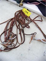 2 Leather Headstalls w/ Bits