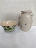 2 pottery Pots