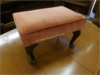 Upholstered Mahogany Footstool