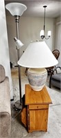 Floor Lamp, Magazine End Table, Area Rug