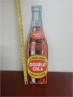 DOUBLE COLA METAL BOTTLE SIGN