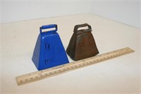 Primitive Cow Bell & Blue Cow Bell