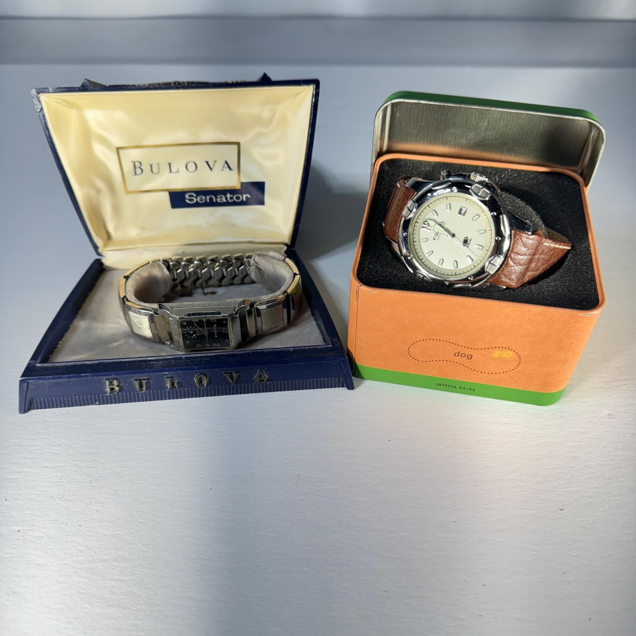 Vintage Bulova and Fossil Watches