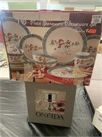 Christmas dishes, Oneida champagne bucket