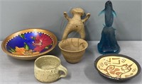 Pottery & Lucite Figures & Lot Collection