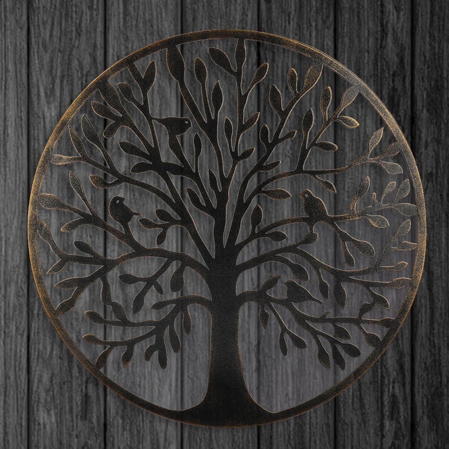 20-Inch Tree of Life Metal Wall Art Decor