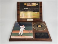 2) NOLAN RYAN AUTOGRAPHED PHOTO PLAQUES