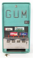 Vtg 5¢ Superior MFG Coin-Op Gum Machine