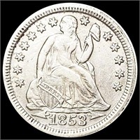 1853 Arws Seated Liberty Dime CLOSELY