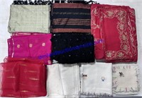 Lot of Silk Tablecloths and Cloth Napkins