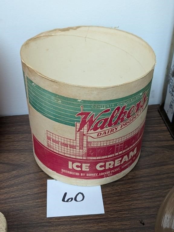 Walker's Dairy Ice Cream Container
