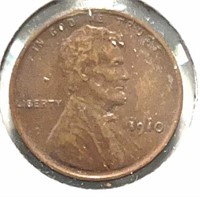 1910 Lincoln Wheat Cent  AU+