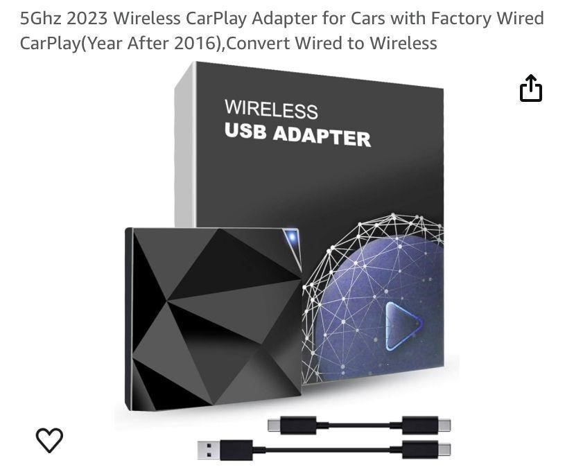 5Ghz 2023 Wireless CarPlay Adapter